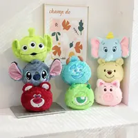 Disney Cartoon Anime Alien Stitch Plush Headrest Eye Mask 2-in-1 Storage Travel Carrying Sulley Mike 1