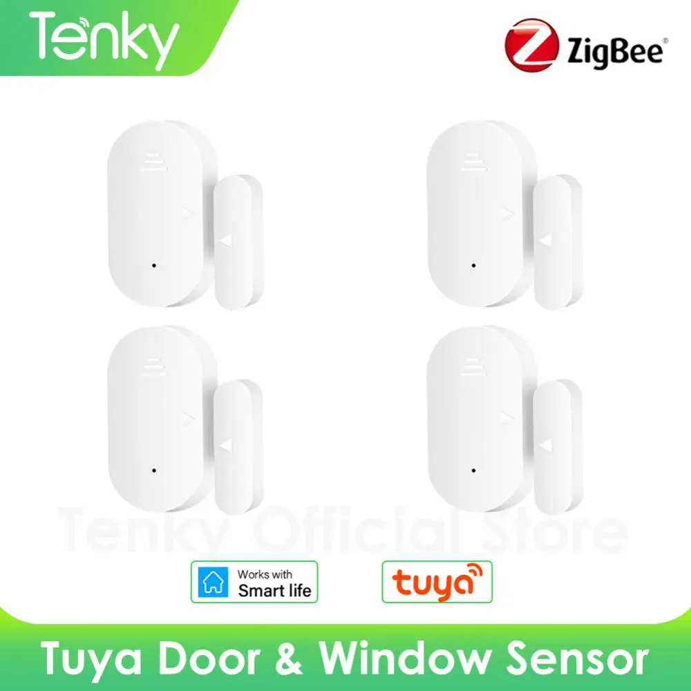 

Tuya Zigbee 3.0 Door Window Sensor Smart Security Alarms System Open Closed Detectors Work With Smart Life Alexa Google Home