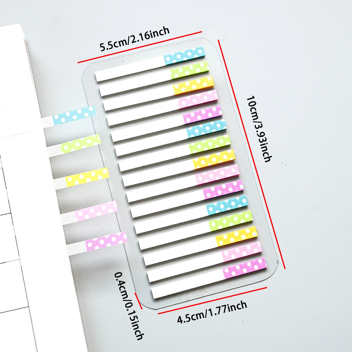 300–2400 Stück klebrige Tabs zum Kommentieren von Büchern, Seitenmarkierungen, transparente, beschreibbare und neu positionierbare Buchflaggen, Streifen-Index-Tabs – Detail 13