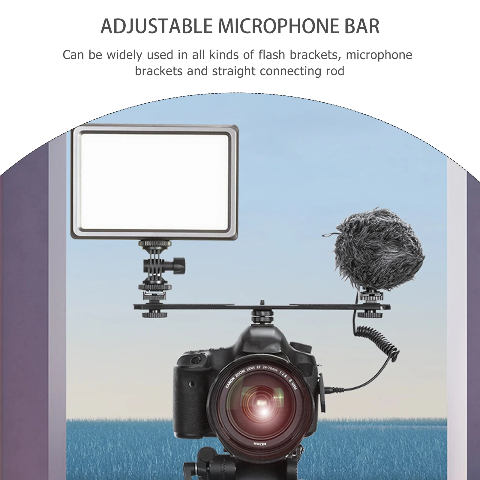 Spacing Bar Aluminum Alloy Extension Bar 2 Pcs For Flash Bracket Mic Stand Spacing Microphone Mount Accessories Parts