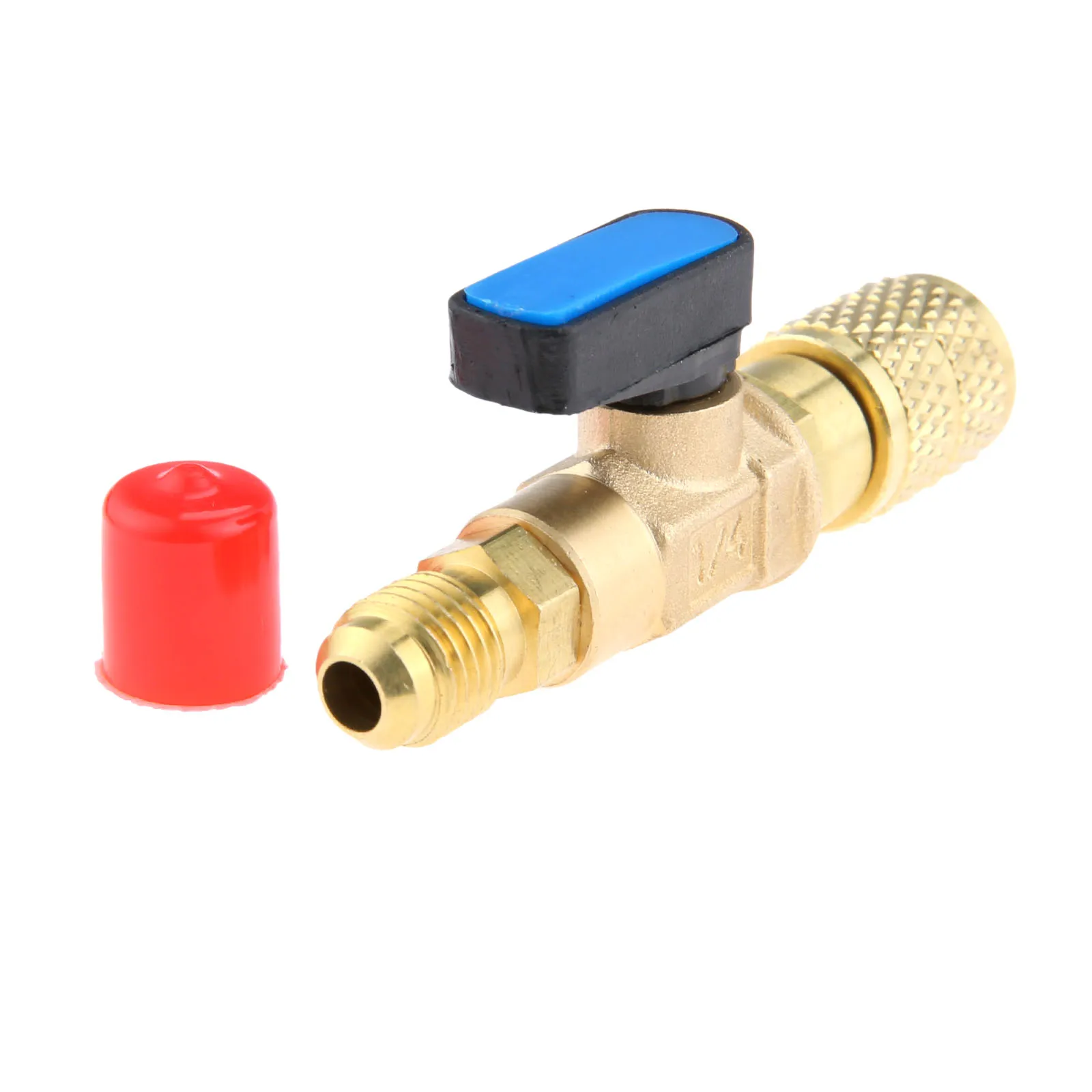 

Air Condition Refrigerant Straight and Manual Shut-off Valve 1/4" SAE for R22 R12 Charging hoses A/C HVAC Refrigerant Operation