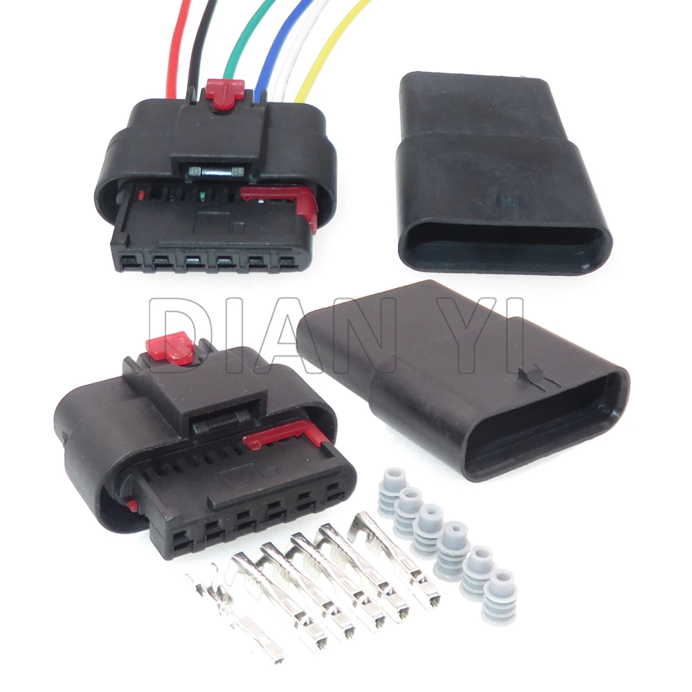 1 Set Presa Per Cablaggio Maschio Femmina A 6 Vie Con Cavi 1-1924292 Ts16949 Connettore Impermeabile Per Auto Per Benz Bmw