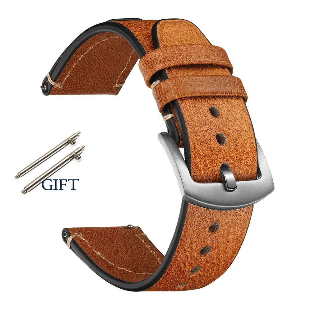 Vintage Genuine Leather Watchband - Unisex Wrist Belt Bracelet