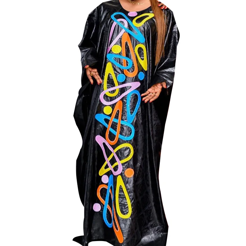 Boubou Africain Femme Bazin Ethnique Marudai