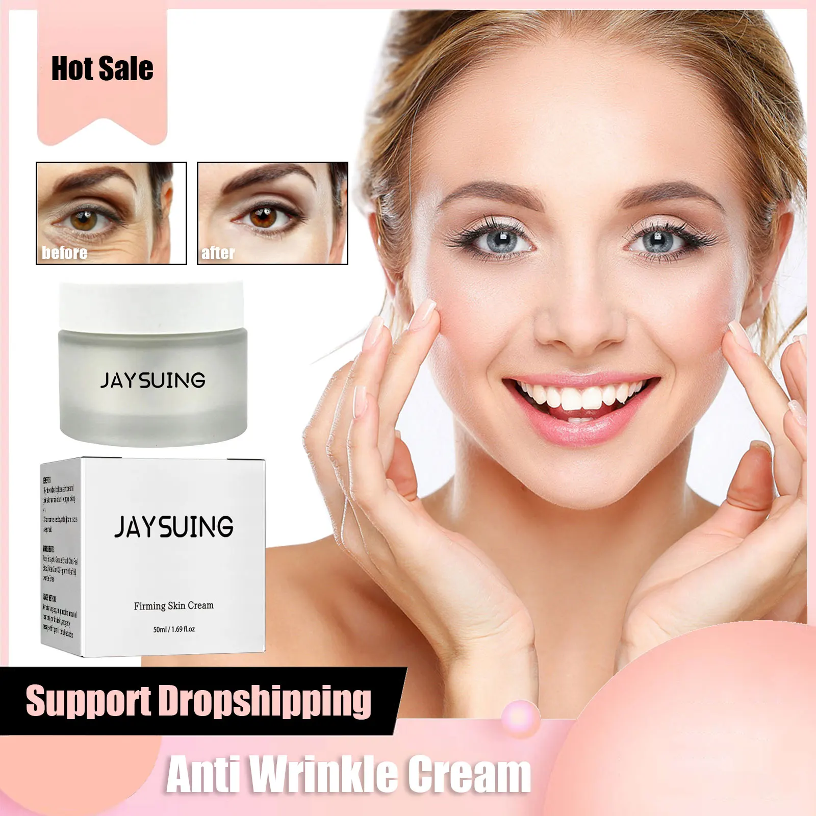 

Firming Wrinkle Cream Brightening Fade Fine Lines Whitening Lifting Nourishing Smoothing Tightening Instant Anti Aging Cream
