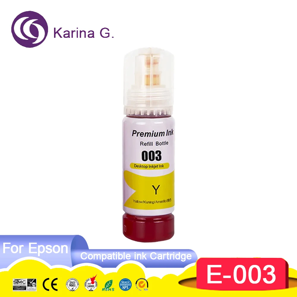 003 Color Compatible Bottle Water Based Refill Tinta Dye Ink for L3110 L1110 L3