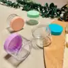 4PCS Empty 20g Travel Small Colorful Covers Clear Plastic Cosmetic Pot Jars With Lids For Face Cream Lip Balm Containers 1