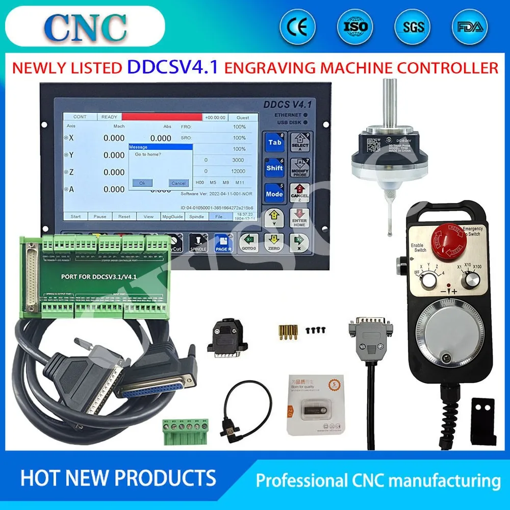 

2022 new CNC motion controller kit 3-axis 4-axis engraving machine control system anti-roll 3D Touch centering precision probe