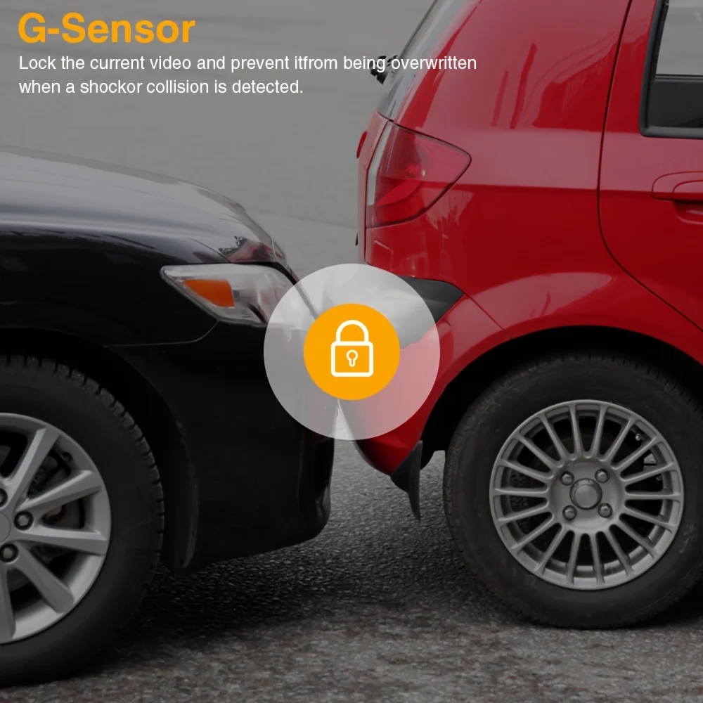 3 Camera 1080P HD Dash Recorder 2.0-Inch IPS Screen Night Vision Recorder Large Wide Angle Cycle Recording