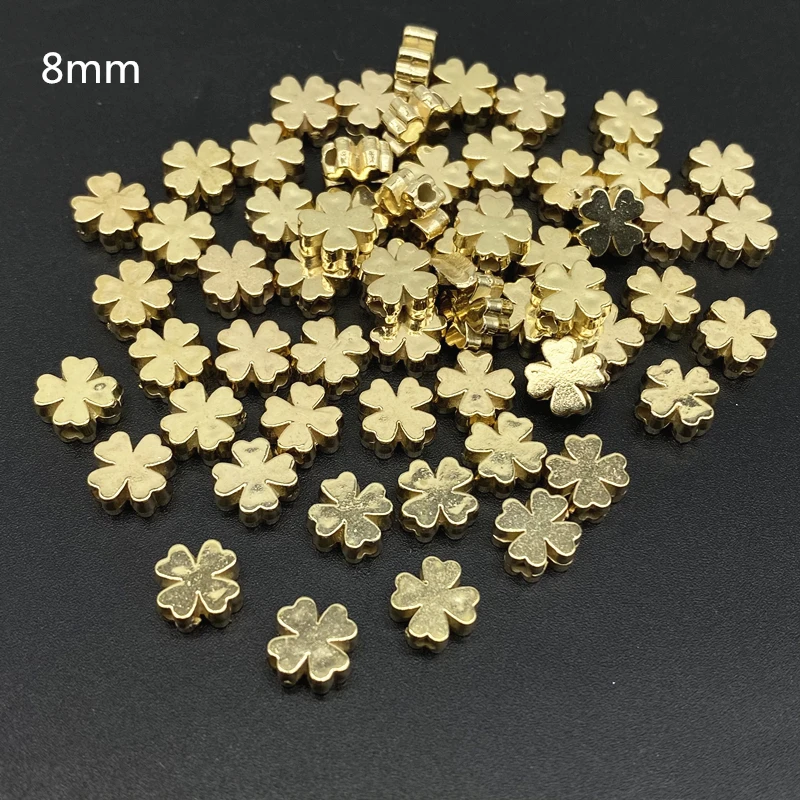 Acrylic Beads 50Pcs about 8mm Star Love Heart Gold Color Loose Spacer CCB Acrylic Beads for DIY Jewelry