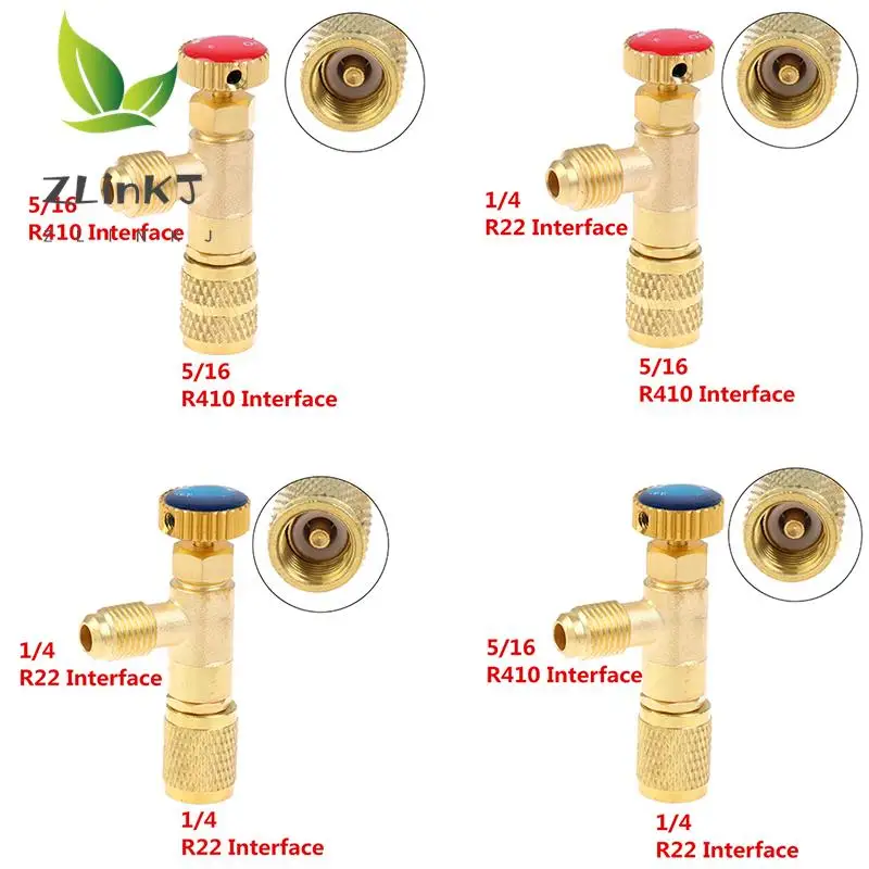 

R410A R22 Air Conditioning Refrigerant Liquid Safety Valve 1/4 "Safety Adapter Air Conditioning Repair And Fluoride
