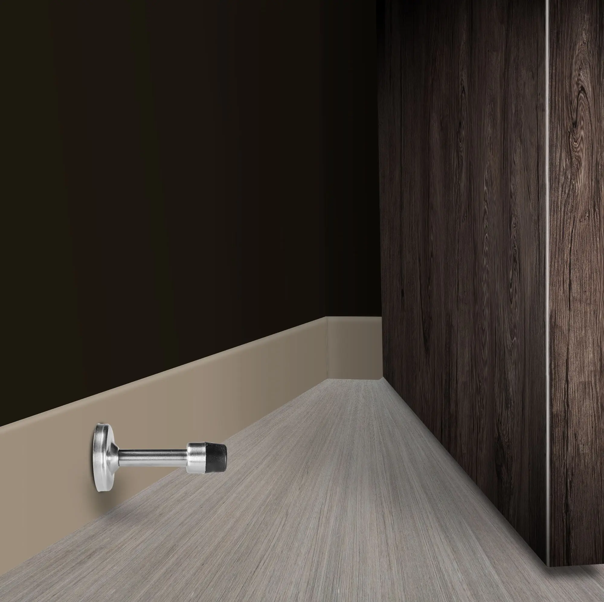 Door Stopper Wall Mount Stainless Steel Sound Dampening with Screws