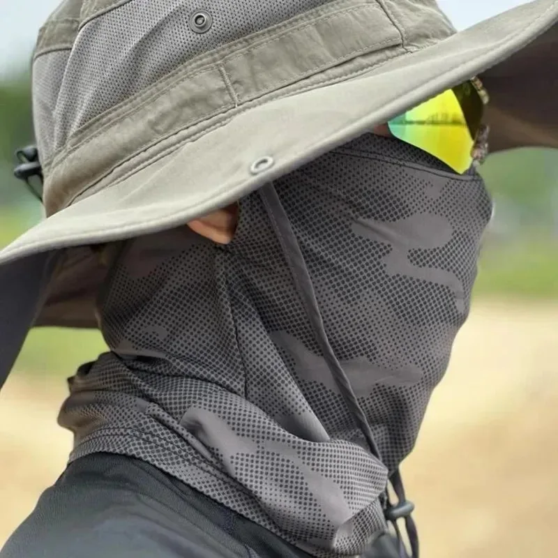 Outdoor Breathable Sunscreen Breathable Ice Silk Sports Bandana Neck Scarf Fishing Face Towel Neck Sleeve Riding Mask Head