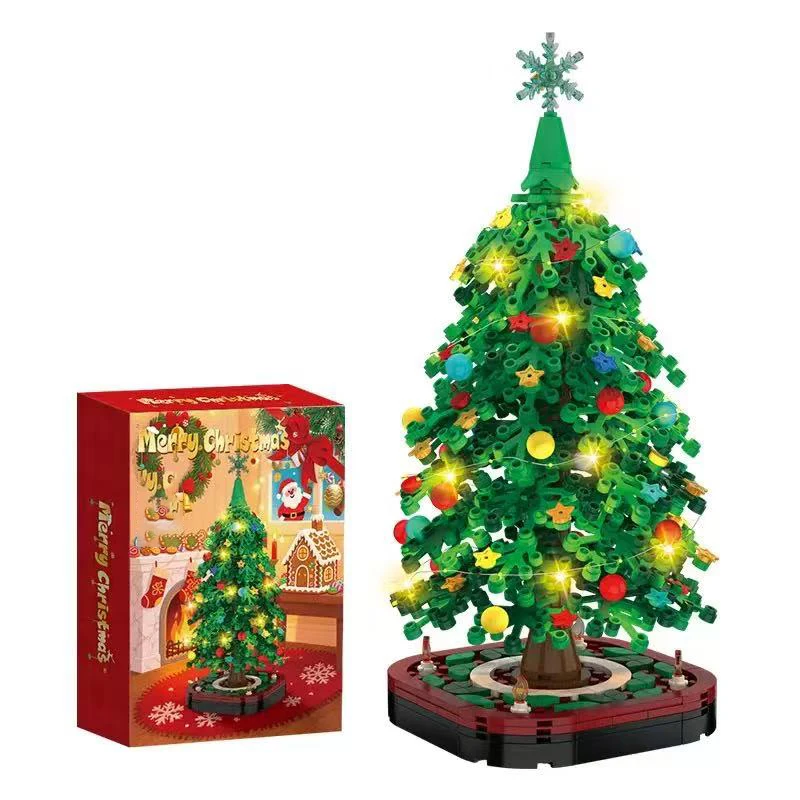 DIY children's Christmas toys and gifts, Christmas tree model building blocks, Christmas theme living room decorations - 5
