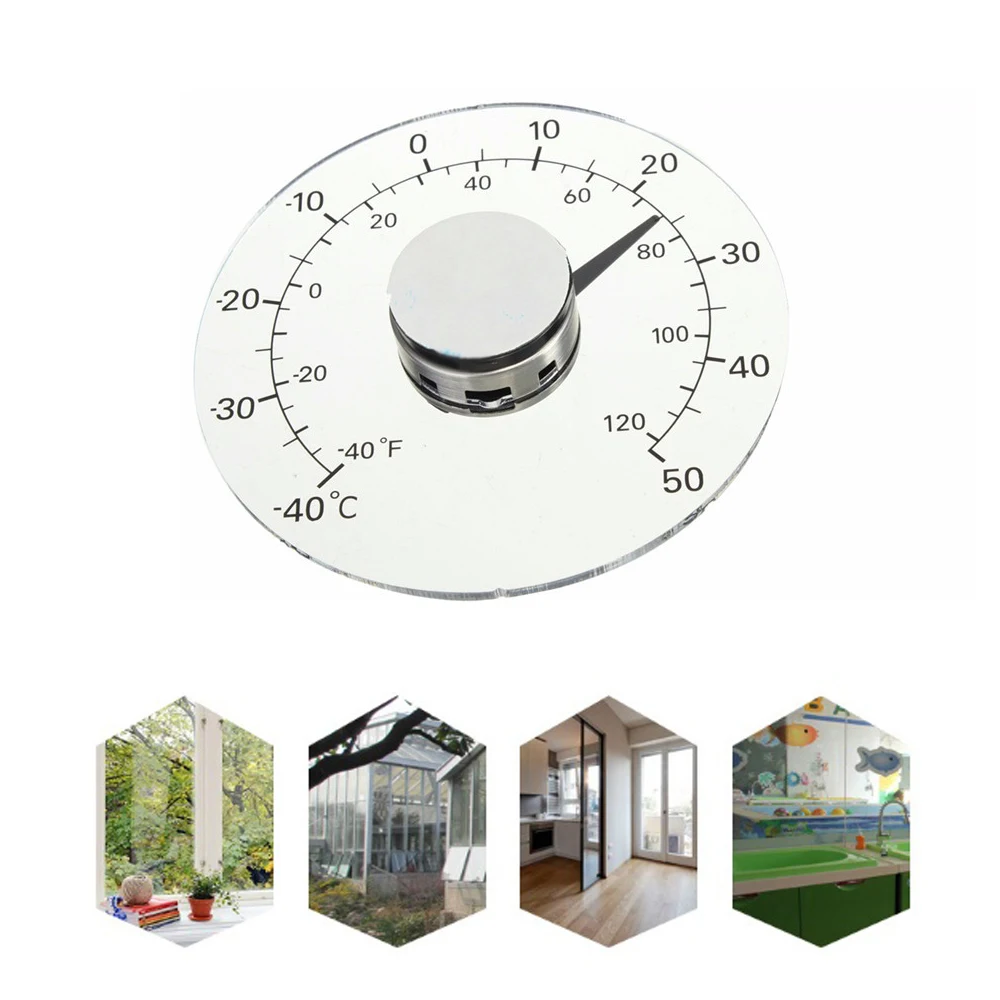 Thermometer Temperature Transparent Clear Outdoor Window Thermometer Clock  Weather Tool Dropshipping - AliExpress