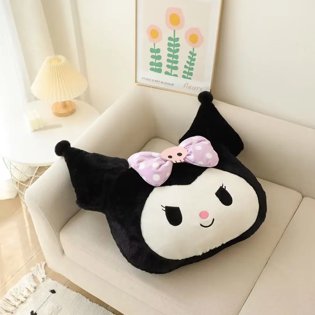 

Плюшевая игрушка Kuromi Cinnamoroll большого размера, декоративная подушка, подушка на спину в японском стиле, мягкие плюшевые игрушки в стиле аниме