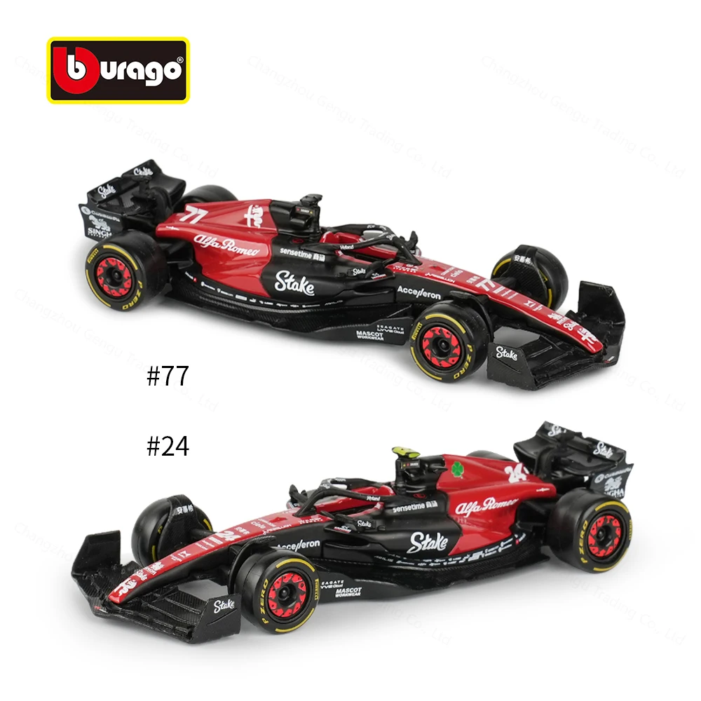 Bburago 1:43 2023 Alfa Romeo C43 F1 Formula Car Die Cast Vehicles Collectible Model Racing Toys 4