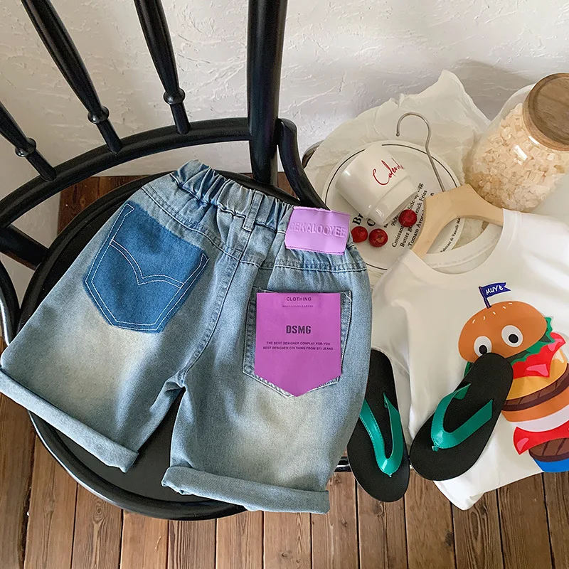 

Children Clothing Kids Casual Jeans 2024 Summer New Fashionable Boy Korean Style Casual Boys Handsome Cool Denim Pants