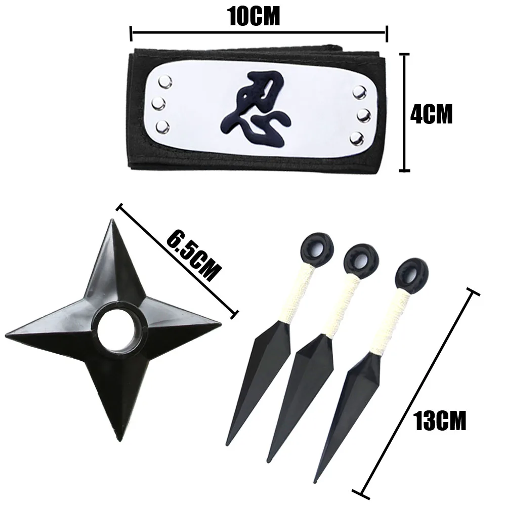 Naruto Kunai Weapon Set Of 8,Naruto Logo Accessories Set of 28