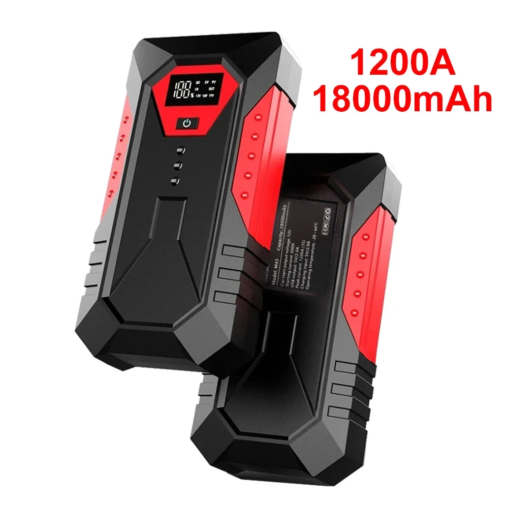 

1200A Car Jump Starter Potable Power Bank Petrol Diesel Car Battery Charger 12V Starting Device For Auto Battery Booster Buster