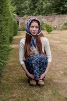 Clearance sale AS AW25 print denim collection flower denim boys girls familly match clothes - Image 4