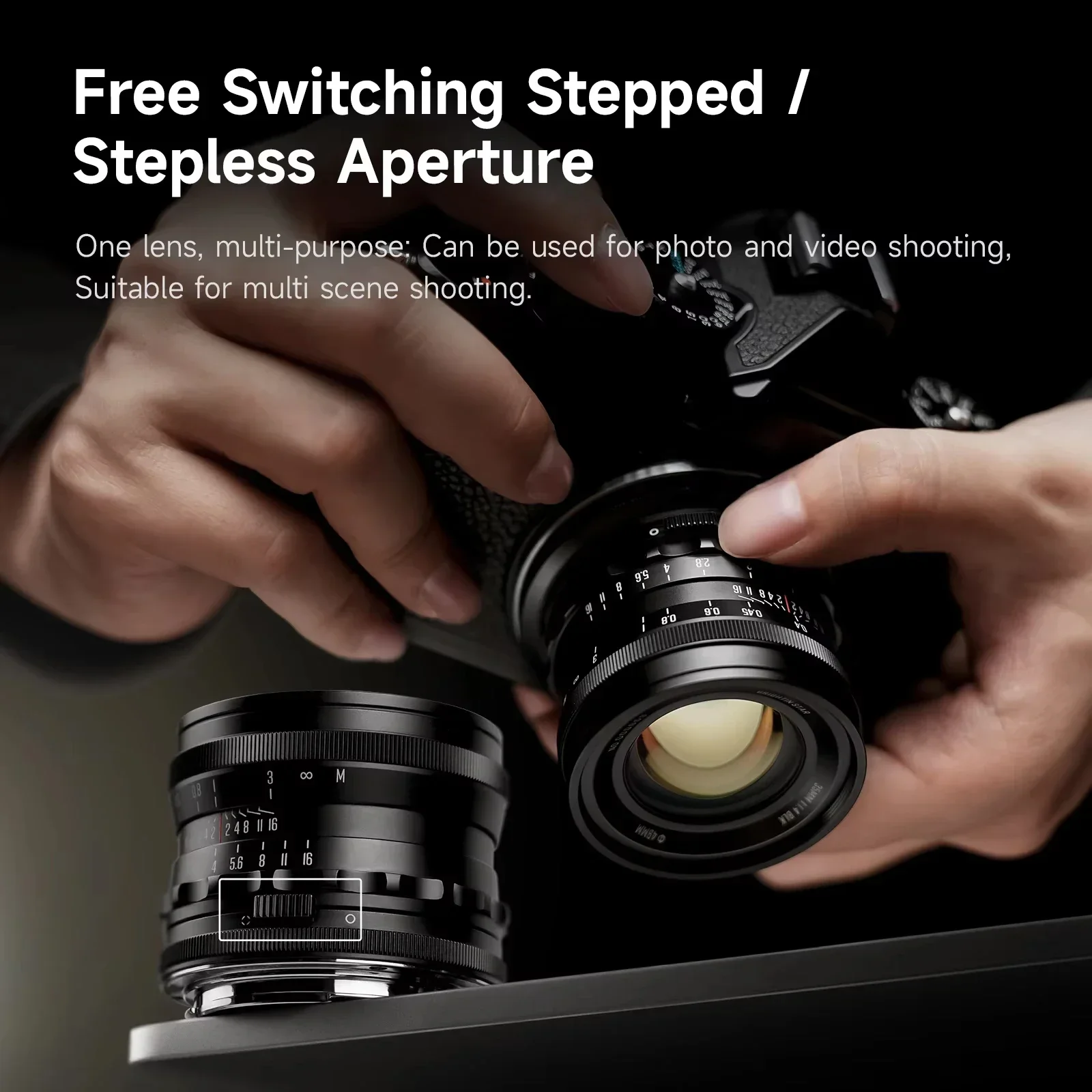 브라이트인 스타 35mm F1.4 풀프레임 수동 초점 프라임 렌즈 ( E ZVE10 A6400/니콘 Z/캐논 RF/라이카 L 미러리스 카메라용)
