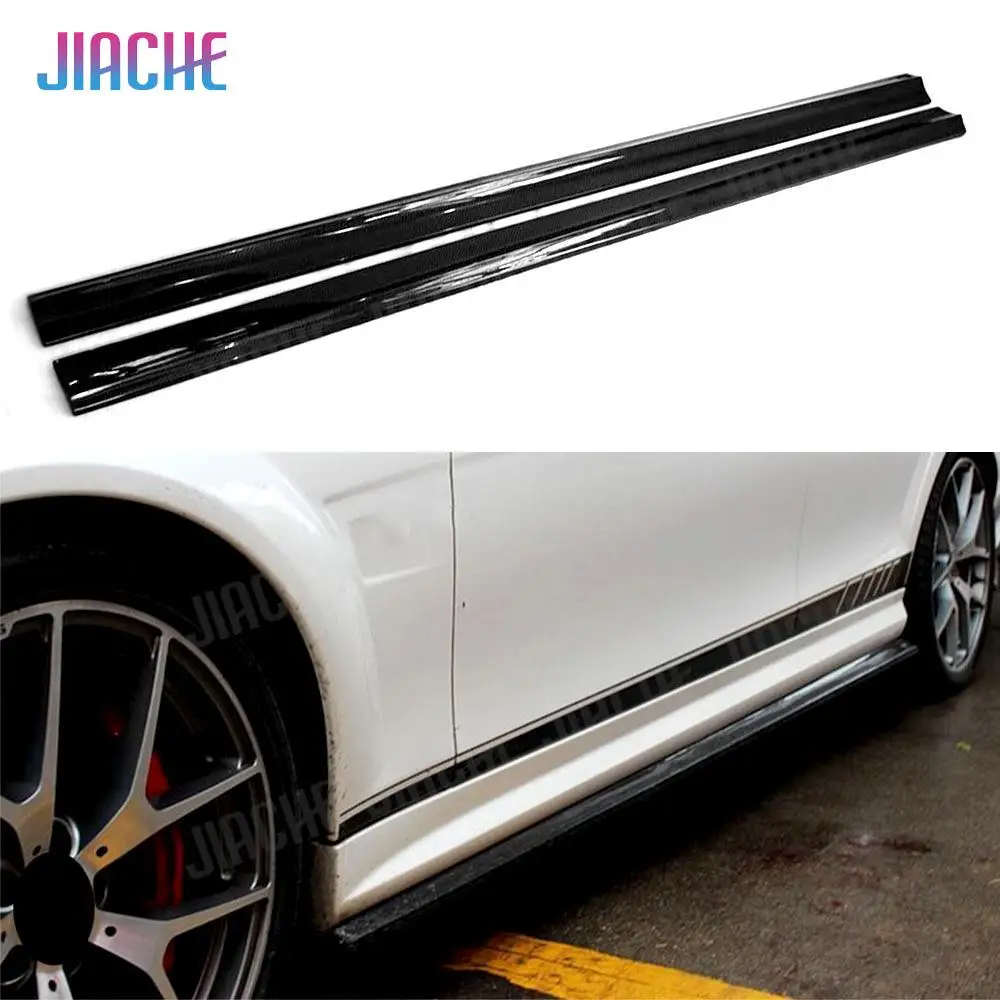 

For Benz C Class W204 C204 C300 C63 AMG 2012-2014 Carbon Fiber / FRP Side Skirt Bumper Lip Body Kit