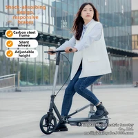 Trottinette pour adultes, Scooter de mobilité, Vélo à deux roues, Vélo pliant à deux roues, Trottinette à pédales pour trajets sur campus 4