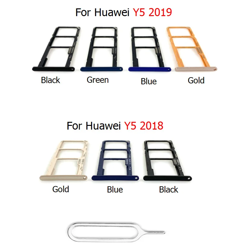 Tiroir SIM De Remplacement Pour Huawei Y5 2019 - Noir - Compatible OEM