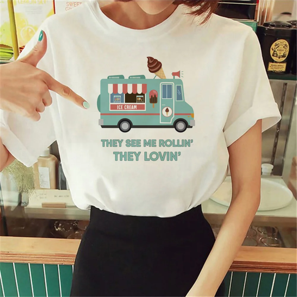 

Футболка Icecream Женская в японском стиле, уличная одежда в стиле Харадзюку