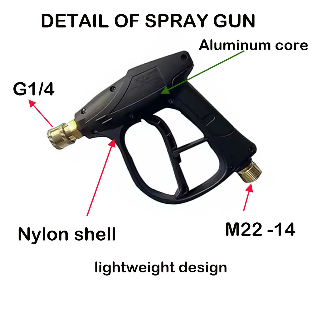 Pressure Washer Gun For Car Cleaning Hose Connector For Karcher Nilfisk Parkside Bosch