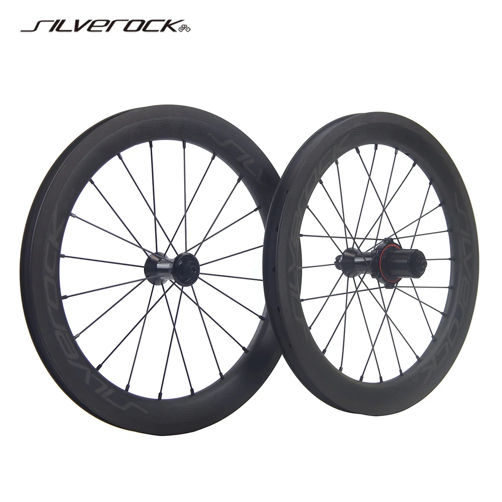 SILVEROCK SR38C Carbon 16 дюймов 349 1 3/8 колеса C обод V тормоз для складного велосипеда высокий обод колесная пара SILVEROCK SR38C Carbon 16 дюймов 349 1 3/8 колеса C обод V тормоз для складного велосипеда высокий обод колесная пара