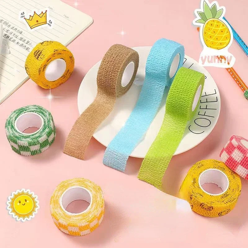 

2,5 см * 2,5 м повязка на палец для студентов Милая комбинированная защита для пальцев для письма антиизносостойкая ручная лента мультяшная анти-износостойкая эльф-клейкая