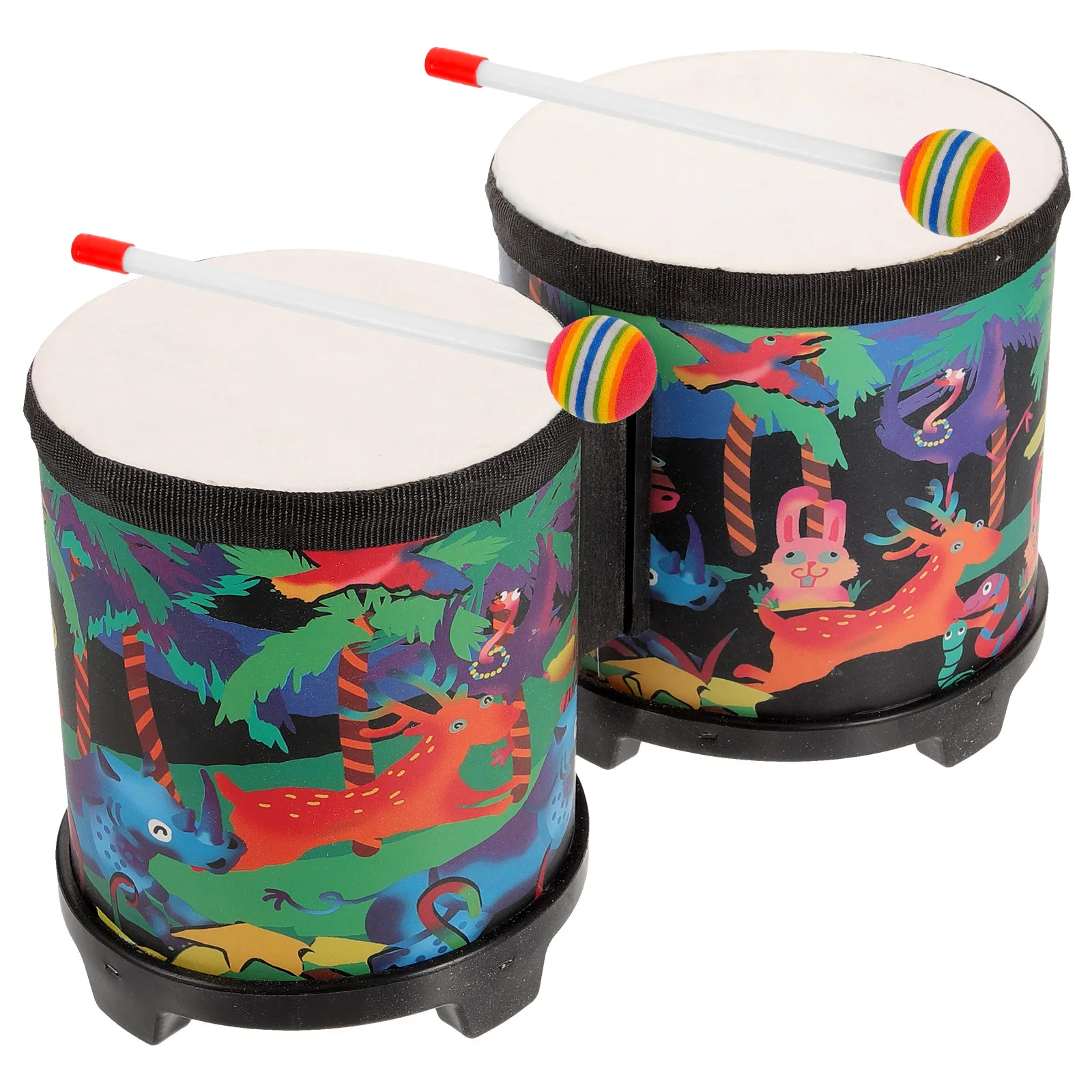 1 Set Drum Toys Kids Drum Sets Ages 5 9 Bongos Drums Conga Percussion Instruments Musical Educational Toy Bongos Beginner