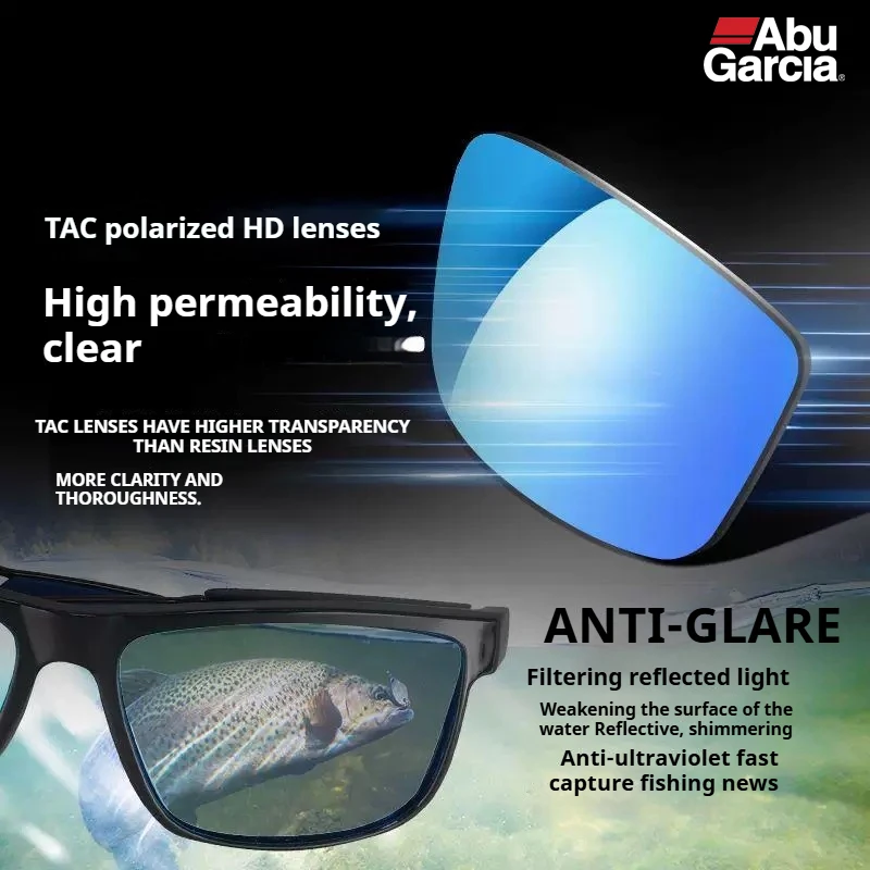 Polarized Sunglasses Abu Garcia Polarized Sunglasses for Men-Sports Fishing Polarized UV400 Glasses with Case-Outdoor Sun Protection