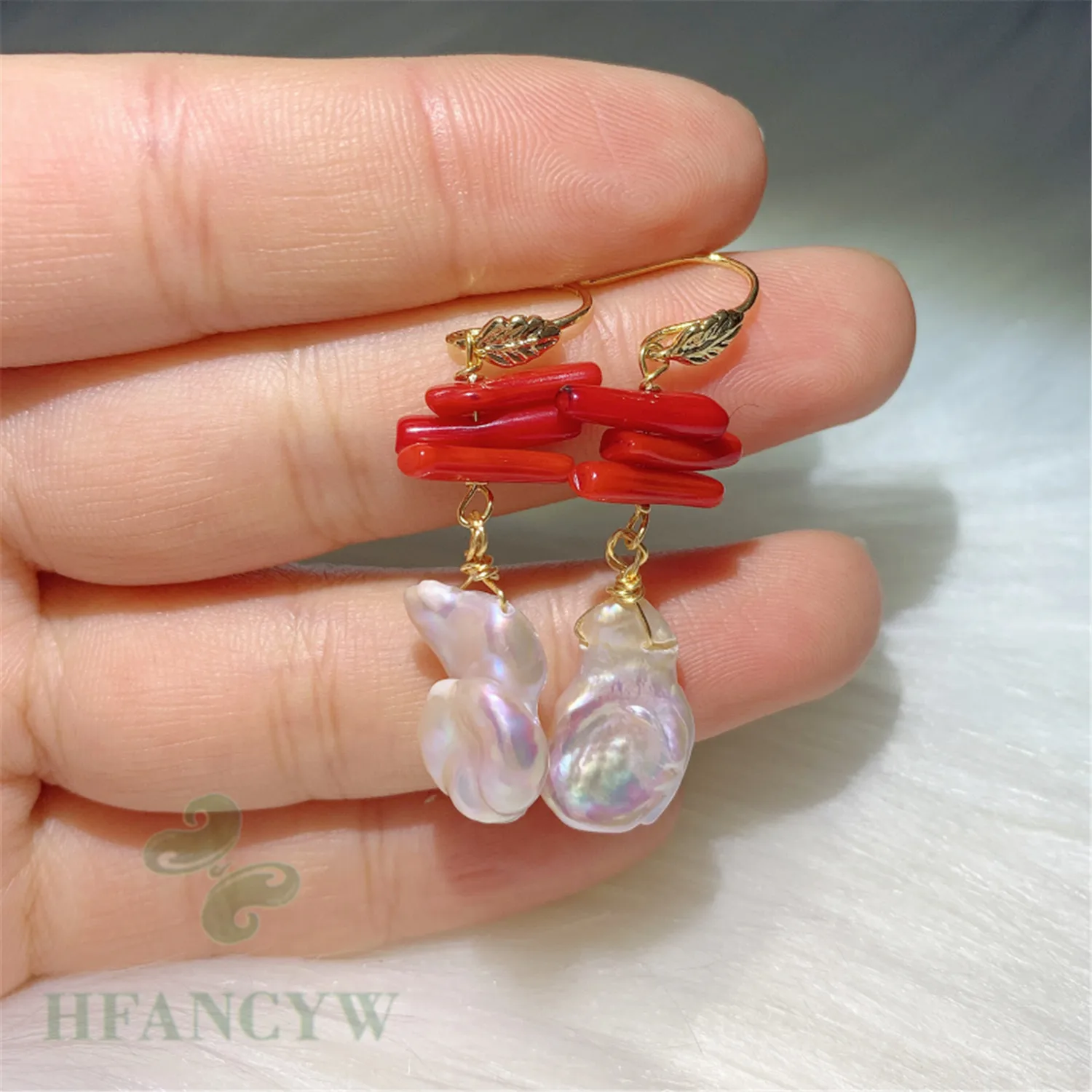 

Handmade Freshwater Multi-Color Baroque Pearl Earring Teens Gemstone Clip-on Children Formal Drop Silver Women Anniversary