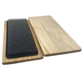 Tappetino in Legno 28x12cm per Disegno e Supporto Capelli, per la Realizzazione di Parrucche, con Ago Curvo