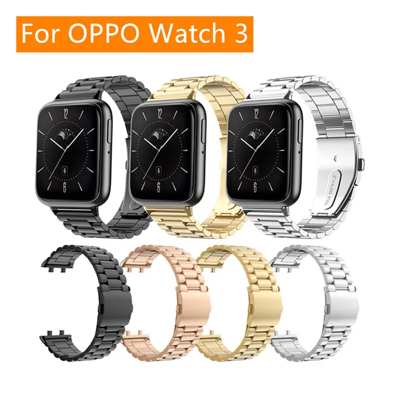 

Watchband Metal Strap For OPPO Watch 3 Smart Watch Stainless Steel Band Bracelet Adjustable Loop Wristband Accessories