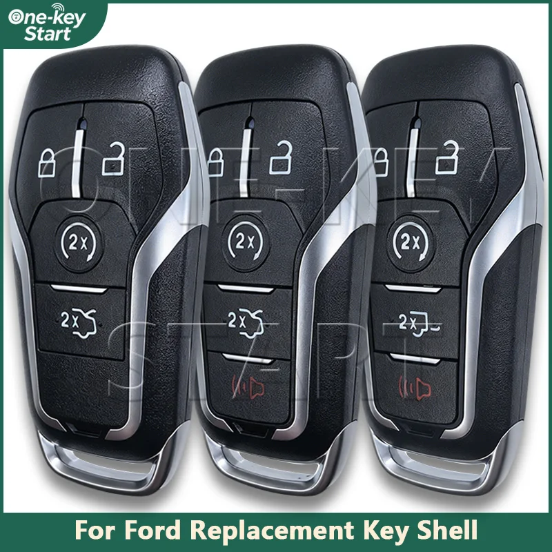  Guscio chiave di ricambio per telecomando auto per Ford Mondeo Mustang Taurus Edge Explorer Escape/Kuga Escape Flex F-150【AVVIAMENTO CON UN SOLO TASTO】