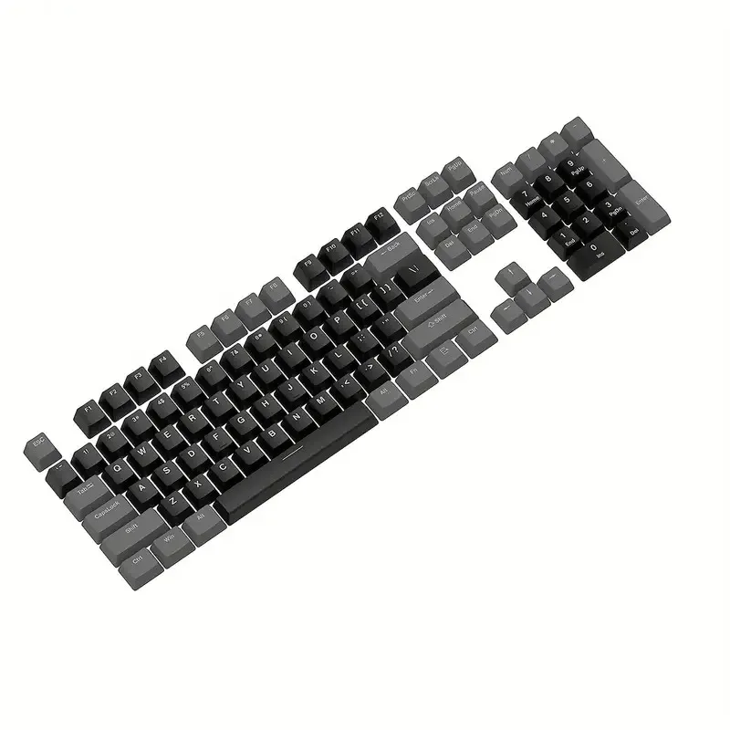 Grey Black Translucent Keycaps Set 105 keys OEM Profile Custom PBT Keycaps for 61 87 104 Cherry MX  Mechanical Gaming Keyboard