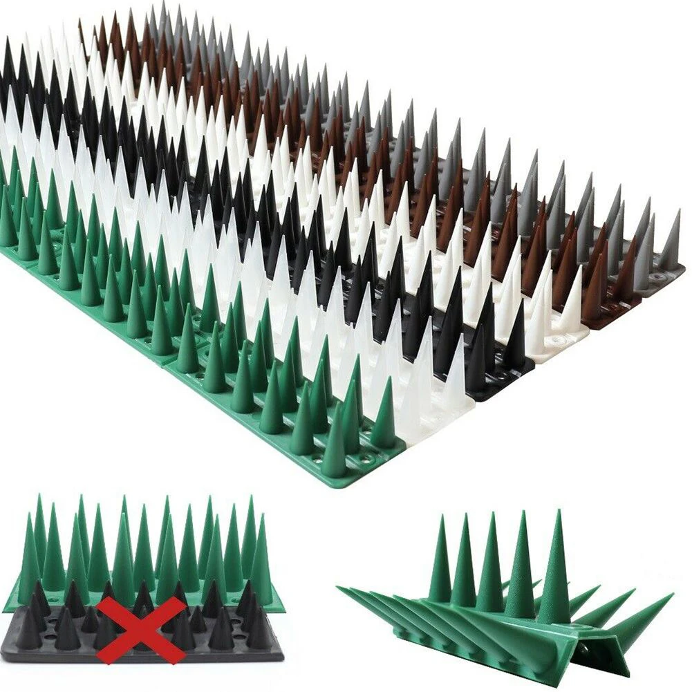 Gardening Bird Repellent Mat Fence Wall Spikes Birds Spikes Burglar Anti-Cat Climb Anti-Bird Deterrent Spikes Straps Yard Supply