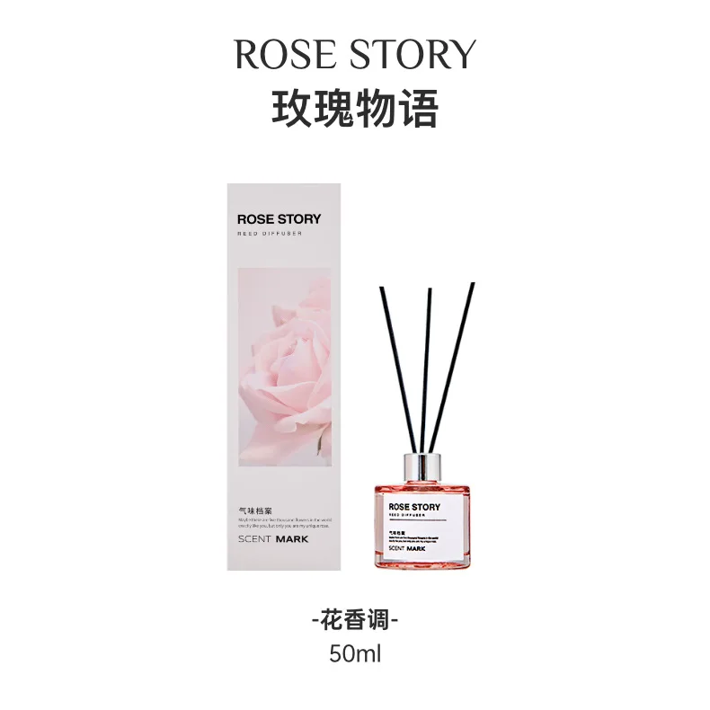 50ml Reed Diffuser Bottle with Essential Oil Lavender Rose Jasmine Diffuser Sets Hotel Home Fragrance Oil Air Freshener