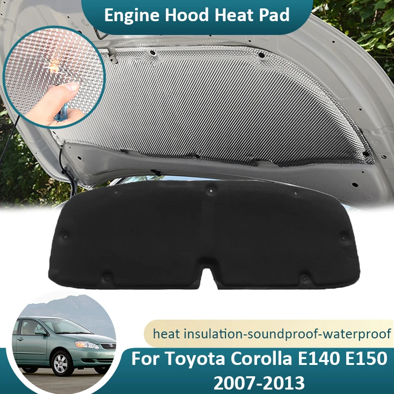 Tapis Insonorisant Capot Moteur Pour Toyota Auris II 2012- - Isolation Thermique Et Phonique, Coton Aluminium