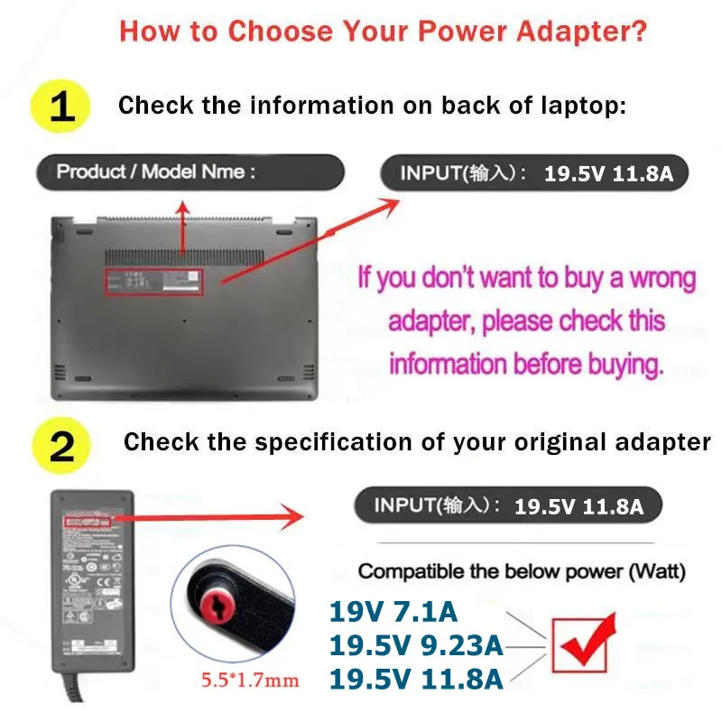 Adaptador do Portátil Carregador ac para Acer Predator Helios 300 Ph31553 Ph315-54 Triton 500 Pt515-52 A17230p1a Potência 230w 19.5v 11.8a - Imagem 4