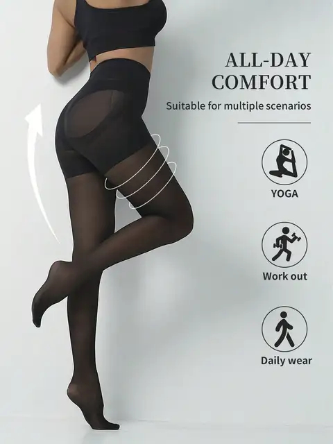 1/2 Paires Nouveauté 2026 Collants sculptants taille haute pour femme, fins, sexy, noirs, transparents et rafraîchissants