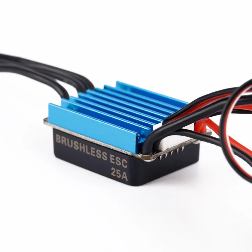 RC카 모델 부품 2435 4800KV 4P 센서리스 브러시리스 모터, 25A 브러시리스 ESC, 1/16 1/18 RC카 오프로드 트럭용, 1 세트