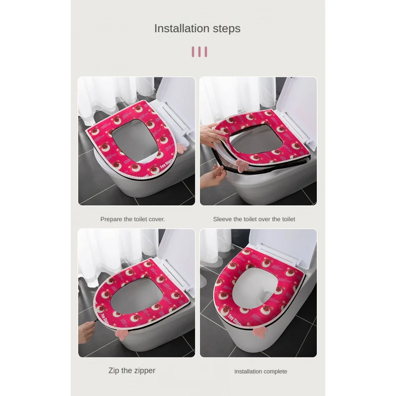 New Universal Toilet Seat Cover Autumn Winter Toilet Mat pad soft High quality Warm WC Case Washable Closestool Cushion for Home 5