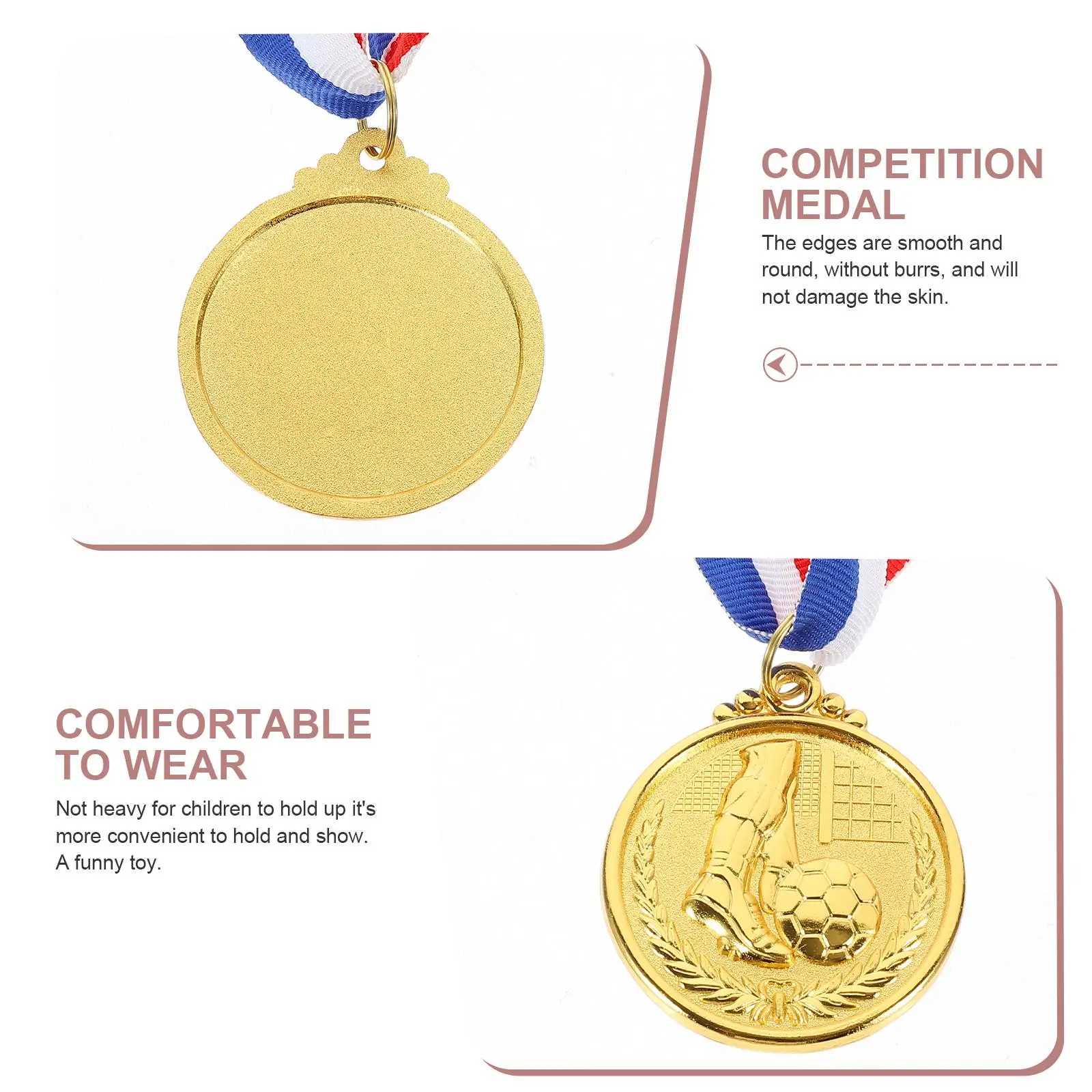 12pcs Football Cup Medal Soccer Metals for Student Awards Competition Zinc Alloy Child Medals Personalized Metal Honor Gifts