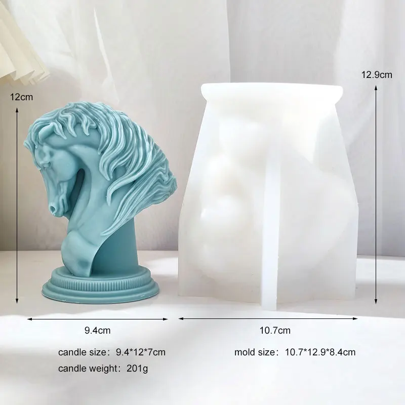 Stampo In Silicone A Forma Di Cavallo Con Occhiali E Fiocco – Per Profumatori Auto, Ciondoli, Saponi, Candele E Resina