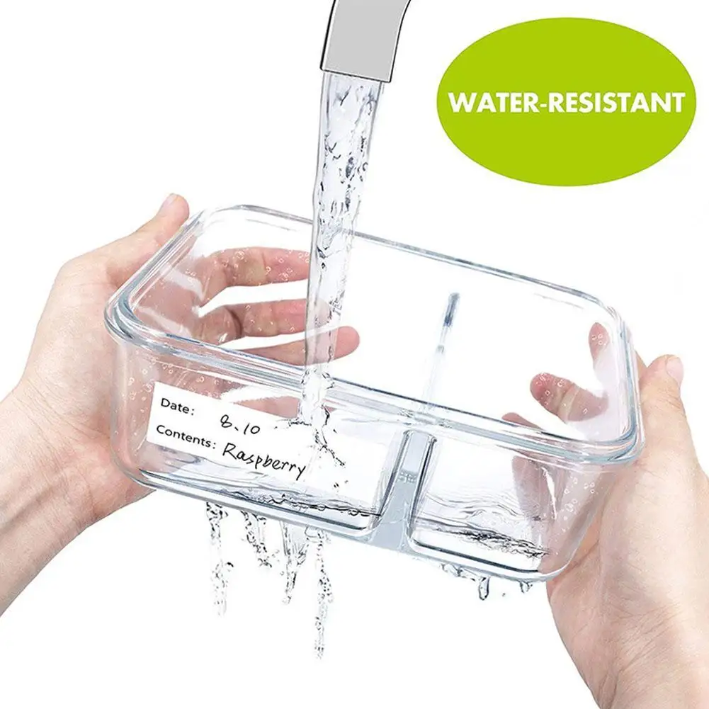 Waterproof & Oil-Resistant Removable Food Labels Roll 500Pcs Adhesive Stickers Freezer Food Storage & Containers